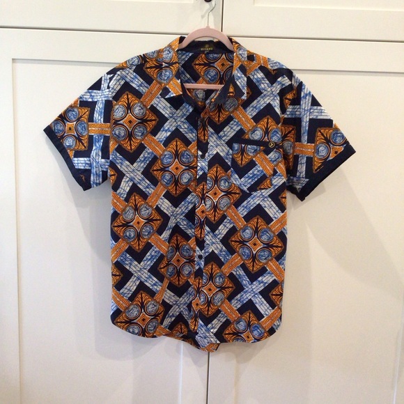 Diyanu African Print Button Front Shirt Size XXL - Picture 1 of 2